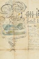 1803 Felsővisó (Viseu de Sus / Oberwischau), Erdély, a kir. erdészeti hivatal által kiállított, néme...