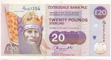 Skócia / Clydesdale Bank 1994. 20P "Cicutto" T:F Scotland / Clydesdale Bank 1994. 20 Pounds "Cicutto" C:F Krause P# 221a