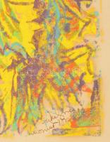 Székelyné Kasznár Aranka (1913-2002): Nyárvégi hangulat. Monotípia, papír, paszpartuban. Jelzett. 35...