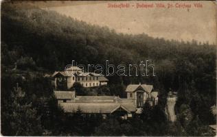 1912 Stószfürdő, Stoósz-fürdő, Kúpele Stós; Budapest és Dr. Czirfusz villa. Wlaszlovits Gusztáv kiadása / villas  (EK)