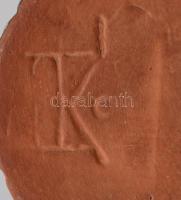 Pál Ferenc (1914-2008): Geometrikus hengerváza. Jelzett, szájánál kis repedésvonallal, m: 23 cm