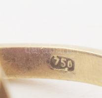 14K arany (Au) gyűrű, ametiszttel, jelzett, br 9,97 g m: 57