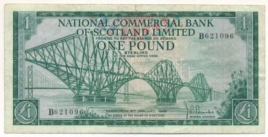 Skócia / National Commercial Bank of Scotland 1968. 1P T:F  Scotland / National Commercial Bank of Scotland 1968. 1 Pound C:F Krause P# 274