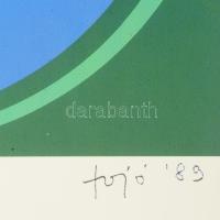 1991 Fajó János Kék és zöld (blue and green) c. szitanyomatáról készült reprodukció (Special Gift of...