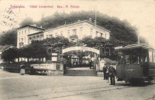 Schandau Hotel Lindenhof with tram