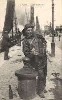 Calais docks with fisherman