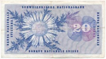 Svájc 1961. 20Fr T:F
Switzerland 1961. 20 Francs C:F
Krause P#46