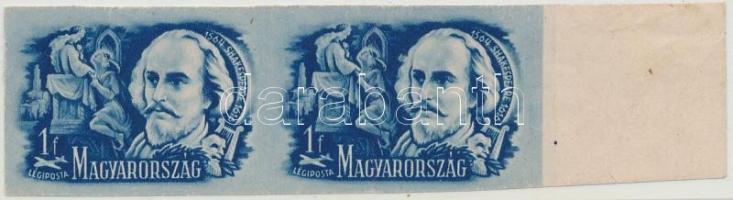 1948 Költők - Írók 1f vágott ívszéli próbanyomat párban