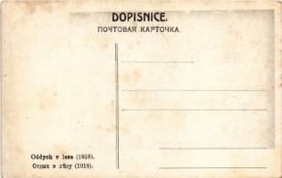 Oddych v lese (1918) / osztrák-magyar katon (fl)ák a táborban / WWI Austro-Hungarian military camp, ...