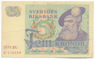 Svédország 1974. 5K T:F kis szakadás
Sweden 1974. 5 Kronor C:F small tear
Krause P#51c.3