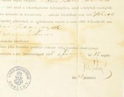 1876 Rozsnyó váltó óvatolási okmány