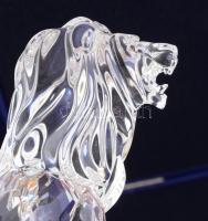 Swarovski oroszlán. Eredeti leírással, eredeti dobozában, m: 12 cm