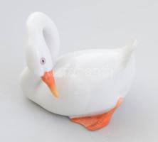 Herendi hattyú. Jelzett, hibátlan, dobozában, m: 6 cm