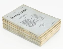 1937 A Magyar Szemle 6 db száma: XXX. köt. 2., 3., 4. sz., XXXI. köt. 1., 2., 3. sz. Szerk.: Szekfű Gyula. Bp., 1937, Magyar Szemle Társaság. Számos érdekes történelmi, társadalomtudományi, helytörténeti témájú írással (Jeszenky Sándor: Budapest patinája; Zathureczky Gyula: Magyar kisebbség Romániában; Erdélyi Géza: A Vasgárda története; stb.) Kiadói papírkötés, vegyes állapotban.