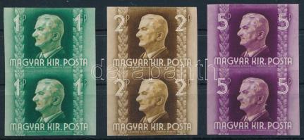 1941 Kormányzói arcképsor (II.) vágott sor függőleges párokban, luxus minőség (50.000)