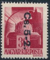 1946 Betűs II. Hadvezérek 30f "Cs.5-2" felülnyomattal is készült, de néhány darab kivételével a teljes készletet megsemmisítették, forgalomba már nem került. Rendkívül ritka!! Certificate: Visnyovszki (200.000)