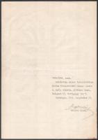 1944 Serédi Jusztinián (1884-1945) bíboros, esztergomi érsek aláírt okirata kórházi lelkészi kinevez...