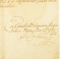 1755 Udvari kinevezés sóhivatali tisztviselőnek Somlyó és Földvár környékére Szalóky Mihály részére