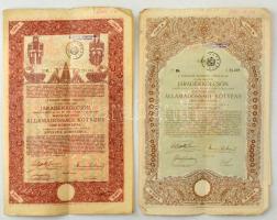 Budapest 1914-1917. 4db-os klf államadóssági kötvény tétel, mindegyik szelvénnyel, szárazpecséttel, ...