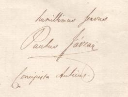 1843 Hivatal elhagyási engedély Bedekovich Lajos (1784-1854) alkancellár, főispán saját kezű aláírás...