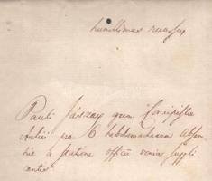 1843 Hivatal elhagyási engedély Bedekovich Lajos (1784-1854) alkancellár, főispán saját kezű aláírás...