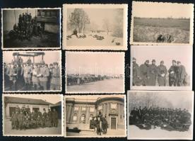 cca 1941-1944 II. világháborús magyar katonai fotó tétel: teherautók, géppuska tüzelőállásban, megfi...