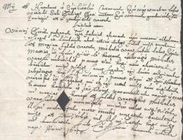 1674 Eger, magyarosodott török személy levele, magyar nyelven Eger városába