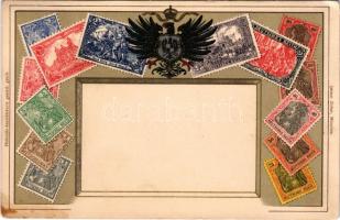 Német Birodalom bélyegei és címere / Deutsches Reich / German stamps and coat of arms. Philatelie Anishctskarte Ottmar Zieher Art Nouveau, litho (EK)