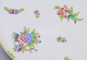 Herendi Viktória mintás, mokkás készlet. Hat személyes, teljes, plusz egy nagy tálca d: 40 cm. Kézze...