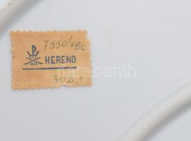 Herendi Viktória mintás, mokkás készlet. Hat személyes, teljes, plusz egy nagy tálca d: 40 cm. Kézze...