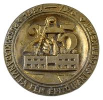 1976. "Püspökladányi Fa, Fém Építőipari Szövetkezet 1951-1976" egyoldalas, nagyméretű fém emlékplakett tokban (123mm) T:UNC