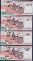 2006. 500Ft (4x) egymásutáni sorszámokkal T:I