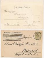 2 db RÉGI hosszú címzéses újévi üdvözlő képeslap: litho angyalok / 2 pre-1905 New Year greeting post...