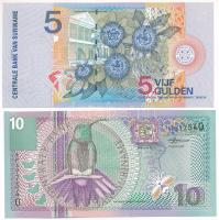 Suriname 2000. 5G + 10G T:UNC  Suriname 2000. 5 Gulden + 10 Gulden C:UNC  Krause P#146, P#147