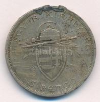 1938. 5P Ag "Szent István" T:3 patina, fülnyom, ph, ü.
Adamo P8.1