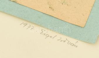 Eigel István (1922-2000): 2 db illusztráció Marquez: Száz év magány c, regényéhez. Monotípia, papír,...