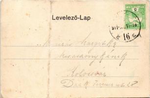 1911 Bánffyhunyad, Huedin; Szolgabírósági hivatal, Páskuj Márton üzlete. Dobay Pál kiadása / court, ...