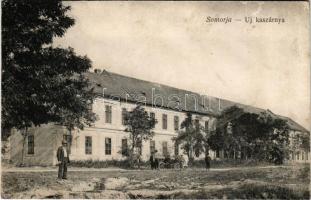 Somorja, Csallóköz-Somorja, Somorin, Samorín; Új kaszárnya, laktanya. Goldstein József kiadása / K.u.k. military barracks (fl)