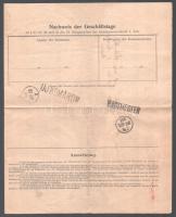 1916 Utazási menetlevél két ápolónő részére a nagymegyeri (Felvidék) hadifogolytáborból Komáromba né...