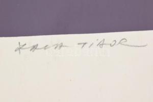 Zala Tibor (1920-2004): "Gyökerek", 1981. Szitanyomat, papír. Jelzett. Művészpéldány E.A. ...