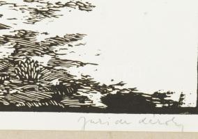 Jurida Károly (1935-2009): Önéletrajz, 1983. Fametszet, papír. Jelzett. Számozott (5/20). Paszpartub...