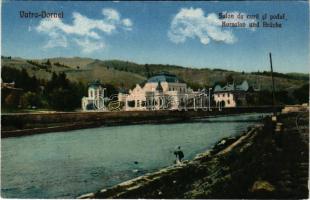 Vatra Dornei, Dornavátra, Bad Dorna-Watra (Bukovina, Bucovina, Bukowina); Salon de cura si podul / Kursalon und Brücke / spa and bridge