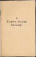 1940 A (cserkész) Központi Vízitelep (Népsziget) házirendje, jó állapotban, 12p