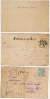 3 db RÉGI hosszú címzéses osztrák képeslap vegyes minőségben / 3 pre-1905 Austrian litho postcards i...