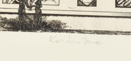 Kovács Imre (1940-2015): Bartók Béla tiszteletére. Rézkarc, aquatinta, papír. Jelzett. Művészpéldány...