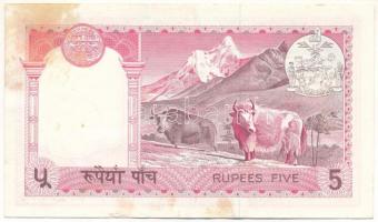Nepál DN (1974) 5R T:F folt
Nepal ND (1974) 5 Rupees C:F spot
Krause P#23a
