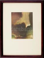 Lóránt János Demeter (1938-): Tájvázlat III. Akvarell, papír, jelzett, hátoldalán Lóránt János Demet...