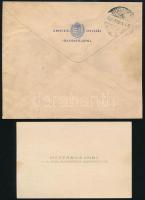 1908 Mészáros Imre (1860-1913) a M. Kir. Operaház igazgatója, hegedűművész névjegykártyáján, saját k...