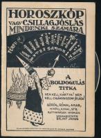 cca 1920 Horoszkóp, csillagjóslás mozgatható táblával, kerékkel