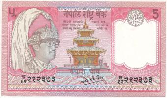 Nepál DN (1986-1989) 5R T:AU sarokhajlás Nepal ND (1986-1989) 5 Rupees C:AU corner fold Krause P#30